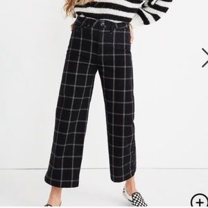 Madewell Emmett Wide leg Crop pants size 29